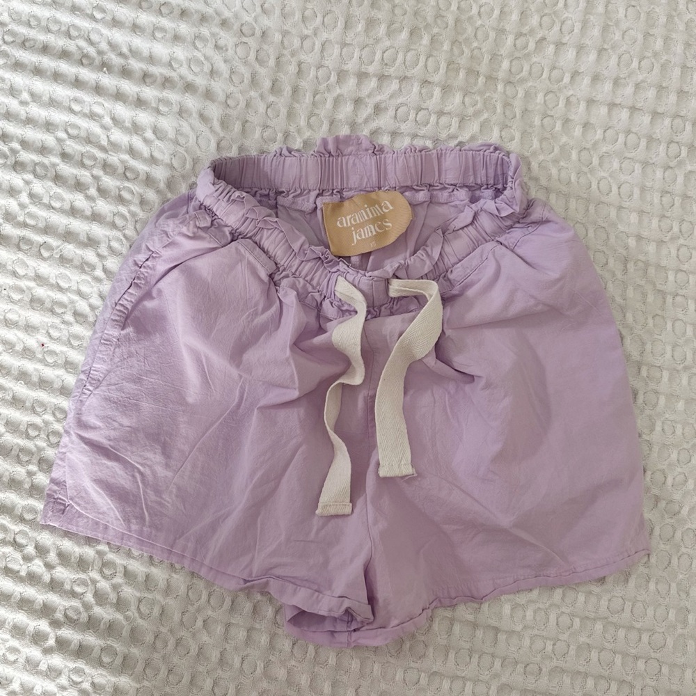 araminta james purple lilac drawstring boxer pj casual shorts size XS